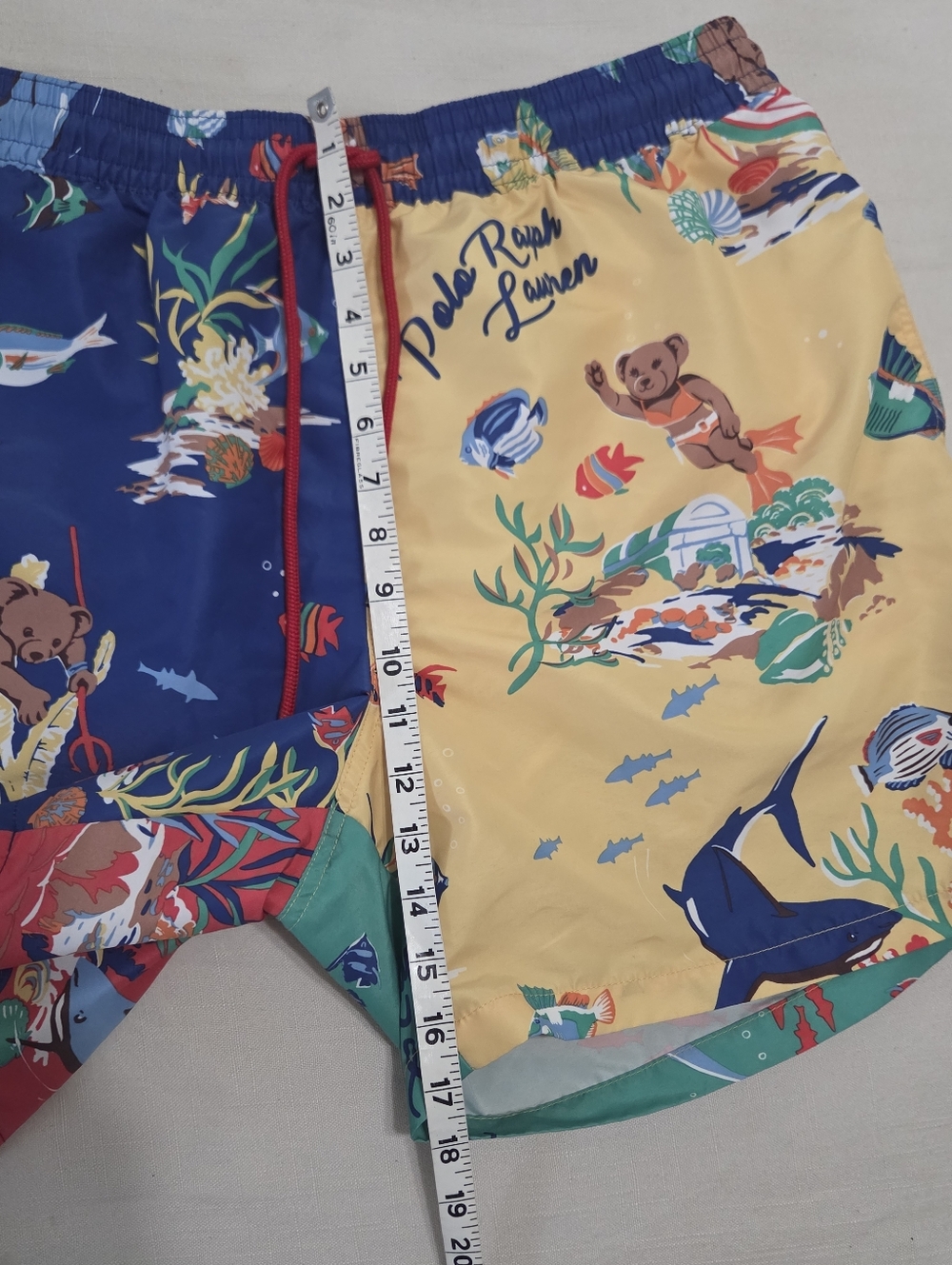 Polo by Ralph Lauren Bear Men's Color Block Scubadiving Swim Trunks 2XL XXL - Picture 4 of 9